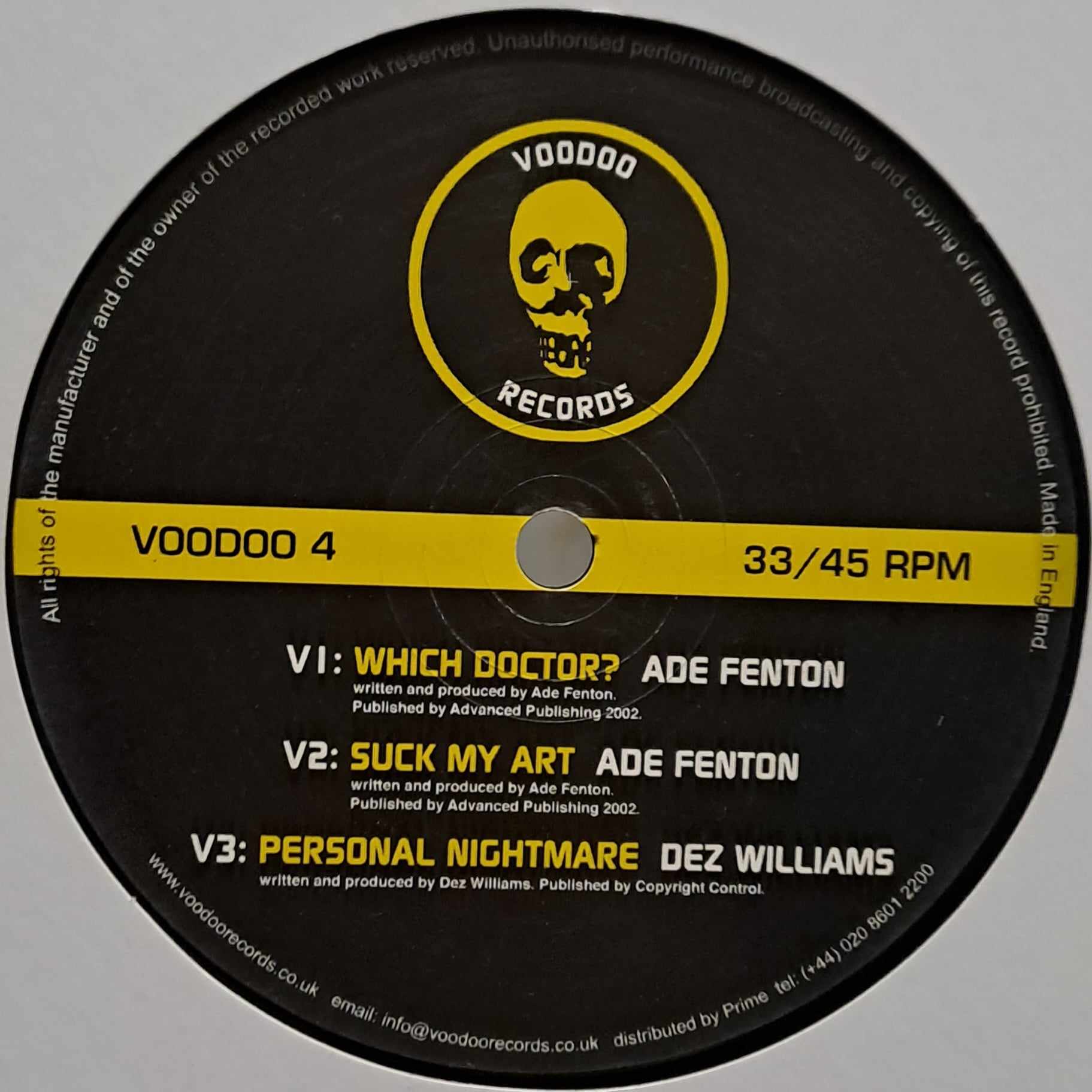 Voodoo 4 - vinyle techno